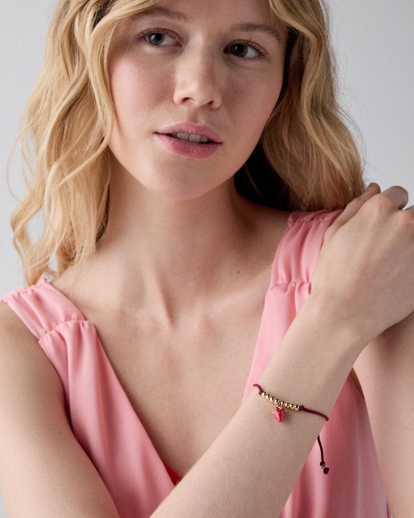 Kate Spade Summer Daze Strawberry Cord Bracelet