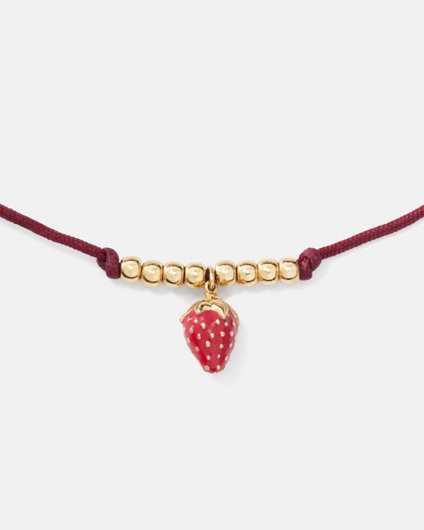 Kate Spade Summer Daze Strawberry Cord Bracelet