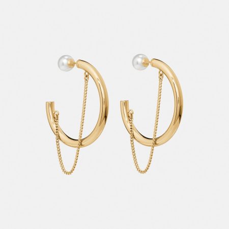 Kate Spade Chain Reaction Chain Hoops