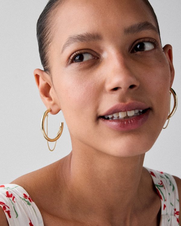 Kate Spade Chain Reaction Chain Hoops