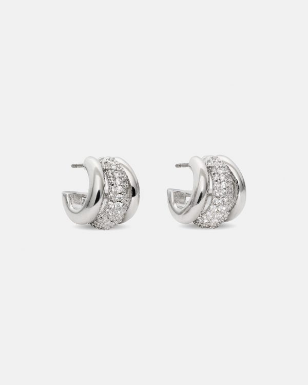 Kate Spade Tiny Twinkles Pave Trio Huggies