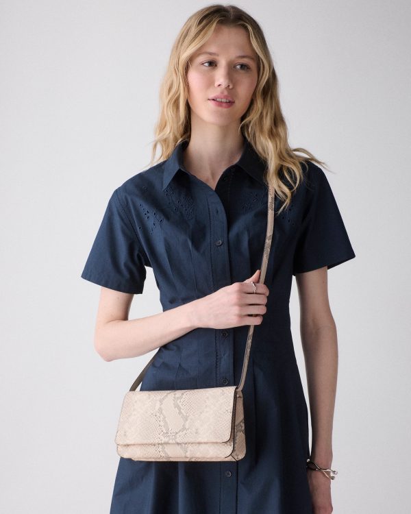 Kate Spade Ivy Snake Embossed Crossbody Bag