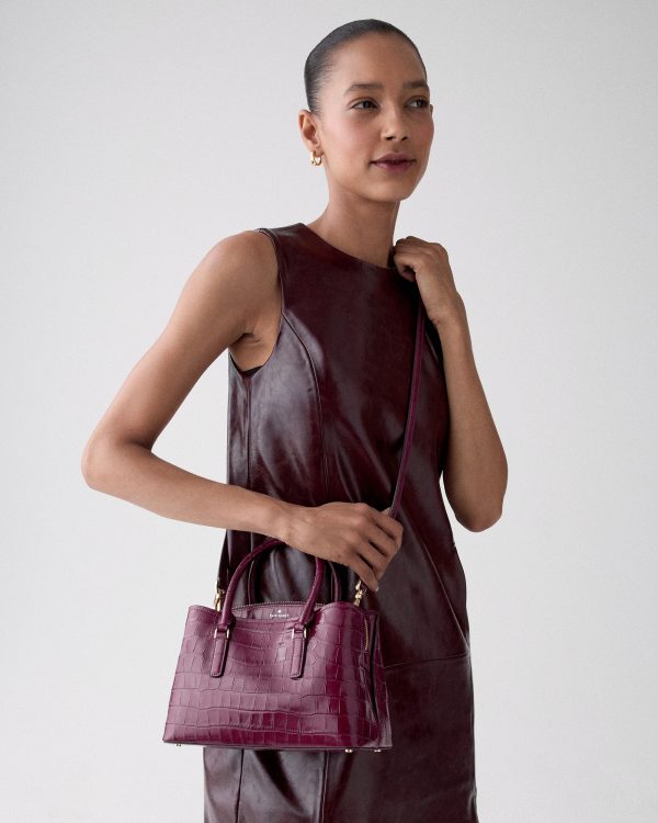 Kate Spade Thompson Street Croc Embossed Small Satchel Bag