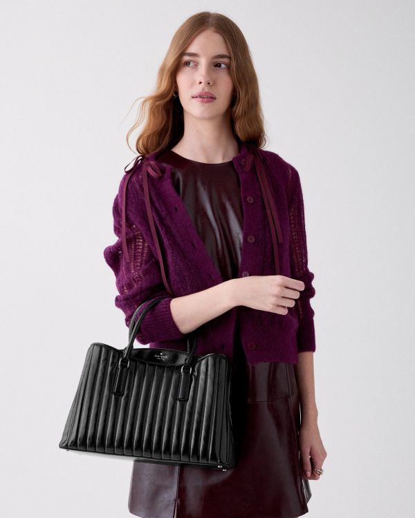 Kate Spade Thompson Street Shiny Quilted Satchel Bag