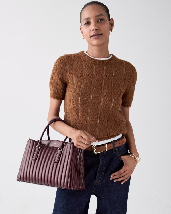 Kate Spade Thompson Street Shiny Quilted Satchel Bag