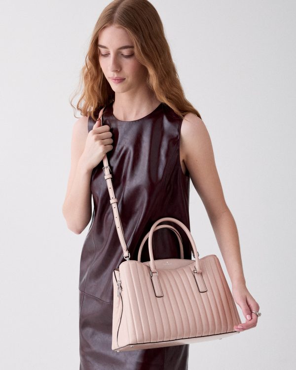 Kate Spade Thompson Street Shiny Quilted Satchel Bag