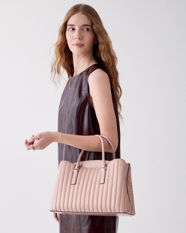 Kate Spade Thompson Street Shiny Quilted Satchel Bag