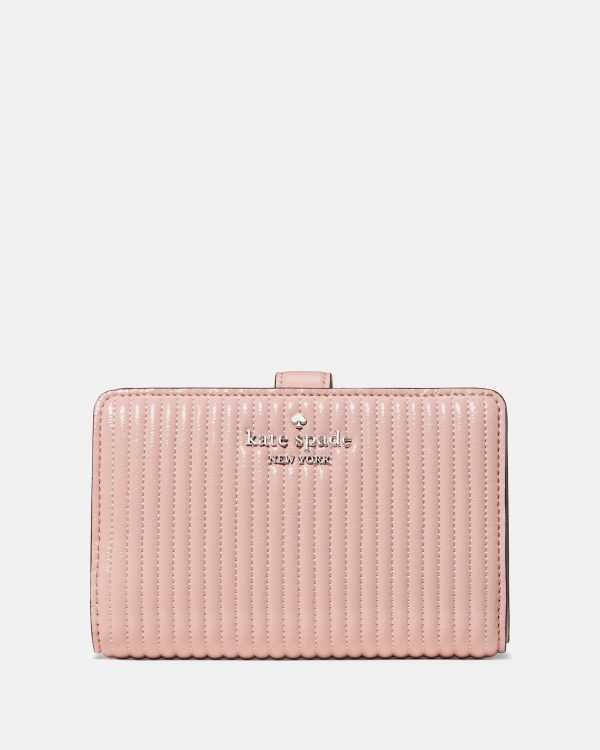 Kate Spade Shiny Quilted Medium Bifold Wallet