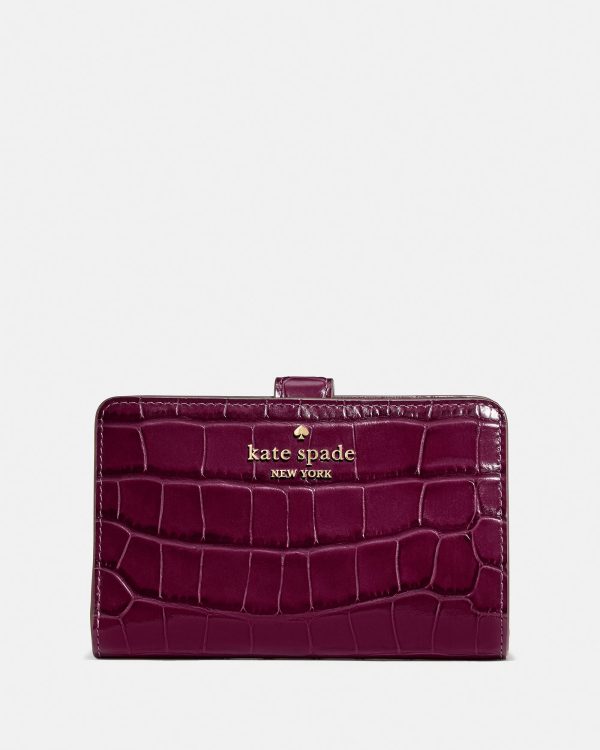 Kate Spade Croc Embossed Medium Bifold Wallet