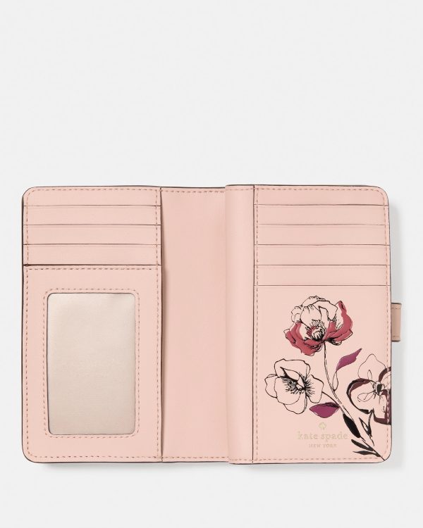 Kate Spade Floral Interior Medium Bifold Wallet