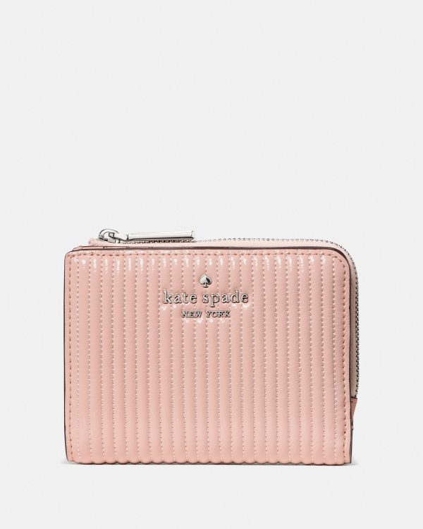 Kate Spade Shiny Quilted Small L-zip Wallet