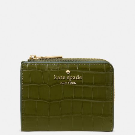 Kate Spade Croc Embossed Small L-zip Wallet