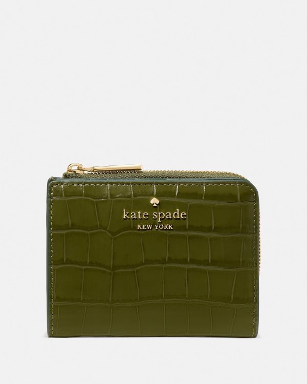 Kate Spade Croc Embossed Small L-zip Wallet