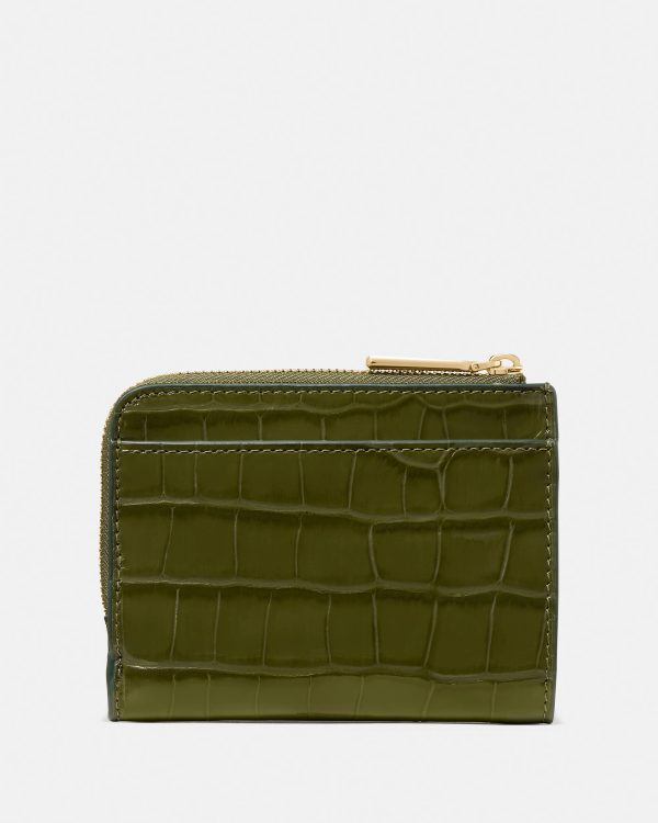 Kate Spade Croc Embossed Small L-zip Wallet