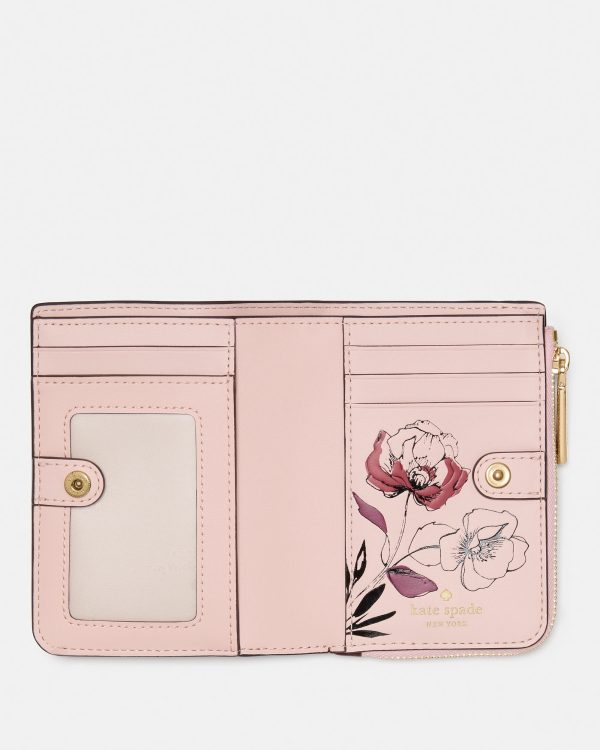 Kate Spade Floral Interior Small L-zip Wallet