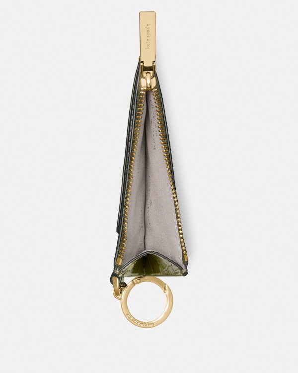 Kate Spade Croc Embossed Key Ring Card Holder