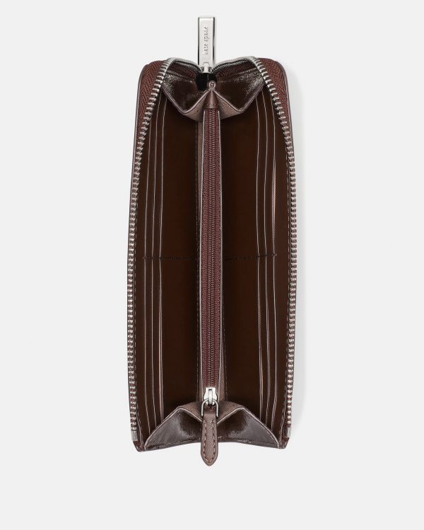 Kate Spade Shiny Leather Large Slim L-zip Wallet