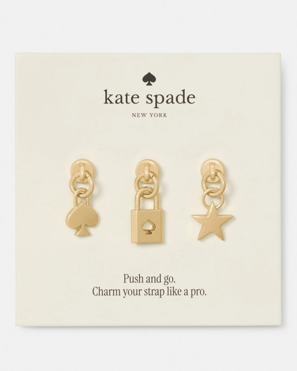 Kate Spade Charmed Set Of 3 Collar Stud Bag Charms