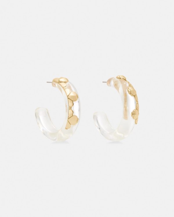 Kate Spade Spade Flower Lucite Hoops