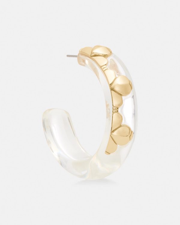 Kate Spade Spade Flower Lucite Hoops