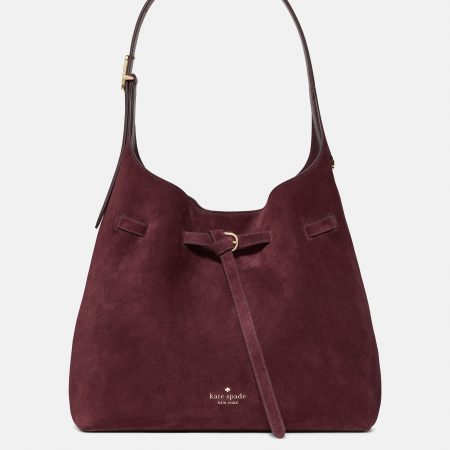 Kate Spade 454 Suede Belted Large Shoulder Bag