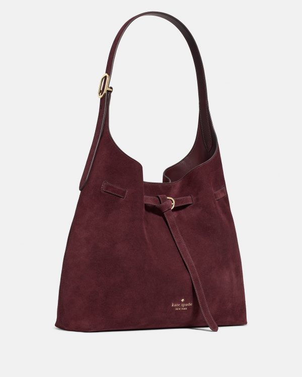 Kate Spade 454 Suede Belted Large Shoulder Bag