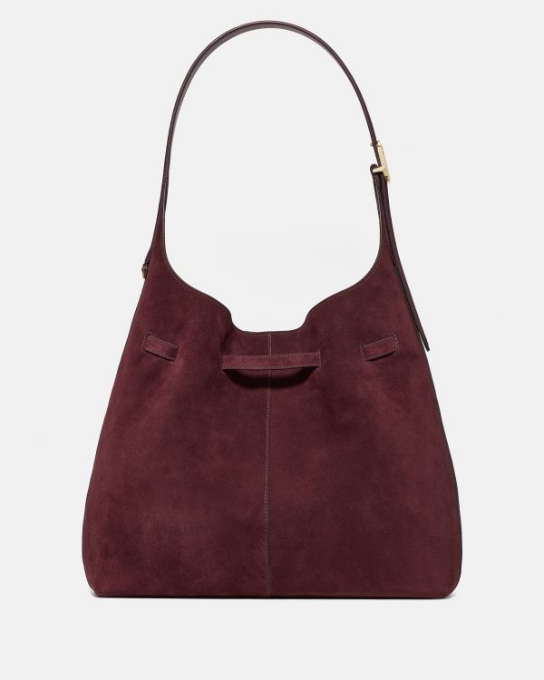 Kate Spade 454 Suede Belted Large Shoulder Bag