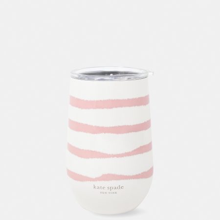Kate Spade Pink Goddess Stripe Wine Tumbler