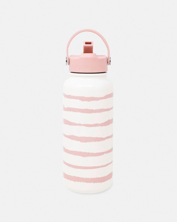 Kate Spade Pink Goddess Stripe Water Bottle