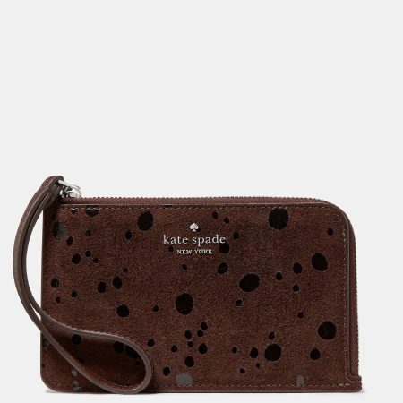 Kate Spade Lucy Suede Dots Small Wristlet