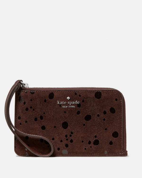 Kate Spade Lucy Suede Dots Small Wristlet