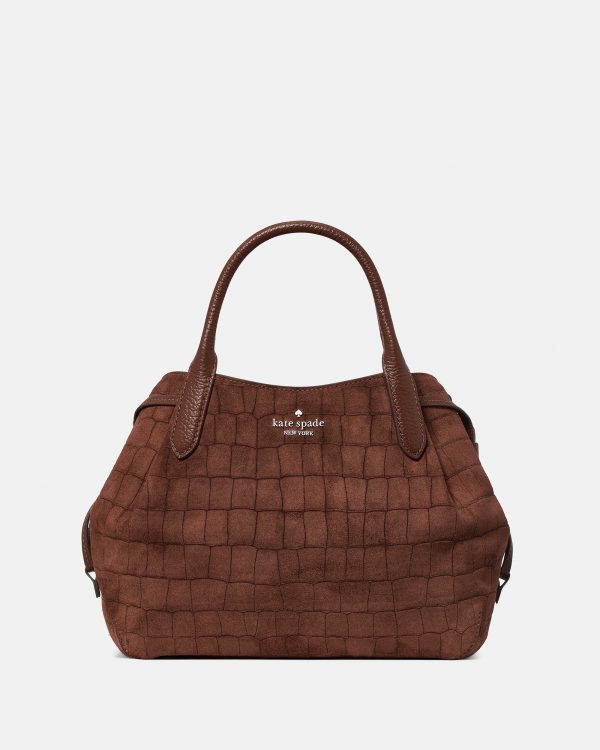 Kate Spade Dumpling Suede Croc Satchel Bag