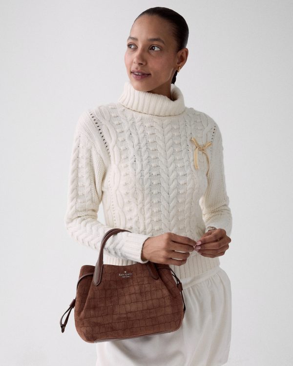 Kate Spade Dumpling Suede Croc Satchel Bag