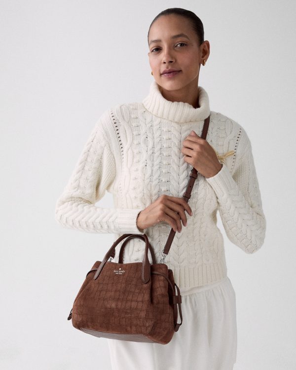 Kate Spade Dumpling Suede Croc Satchel Bag