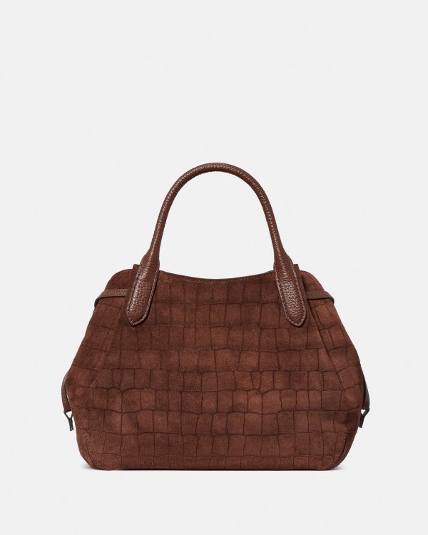 Kate Spade Dumpling Suede Croc Satchel Bag