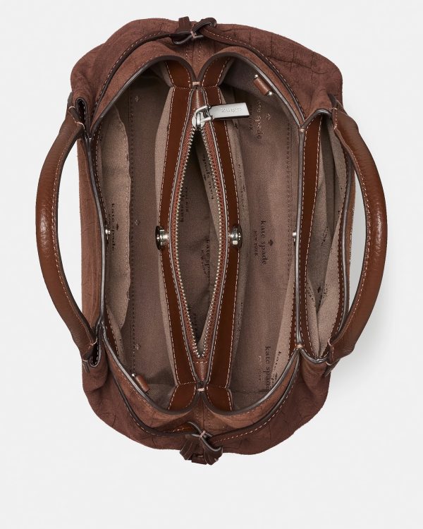 Kate Spade Dumpling Suede Croc Satchel Bag