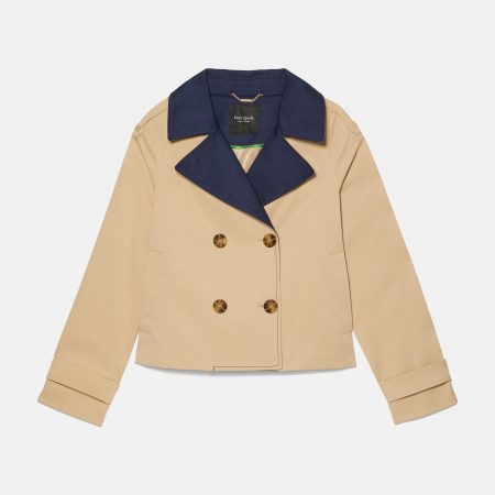Kate Spade Colorblocked Crop Trench