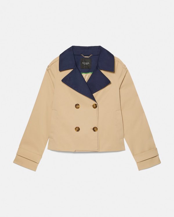 Kate Spade Colorblocked Crop Trench