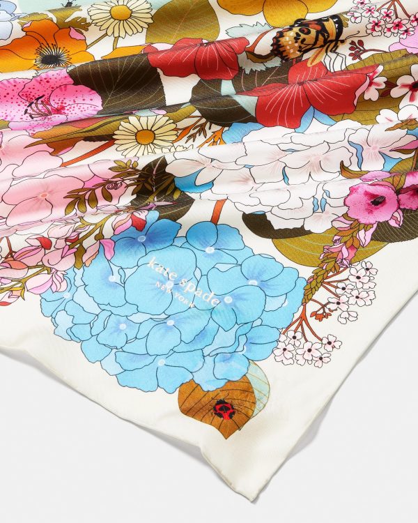 Kate Spade Spade Flower Garden Silk Square Scarf