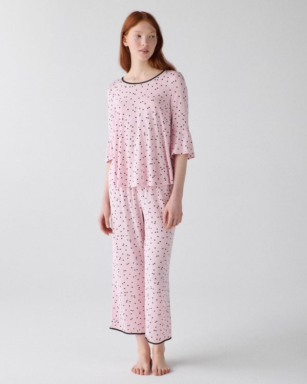 Kate Spade Pink Dot Long Pj Set