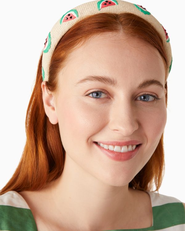 Kate Spade Watermelon Party Embroidered Headband