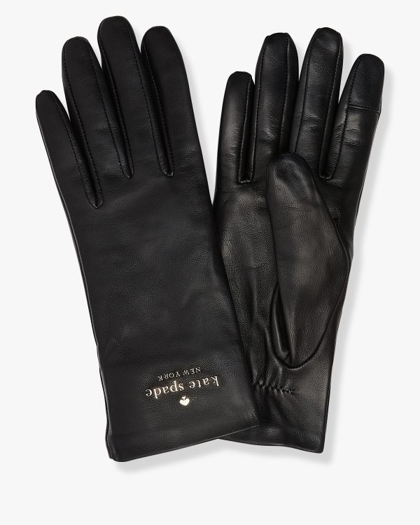 Kate Spade Floating Logo Leather Gloves