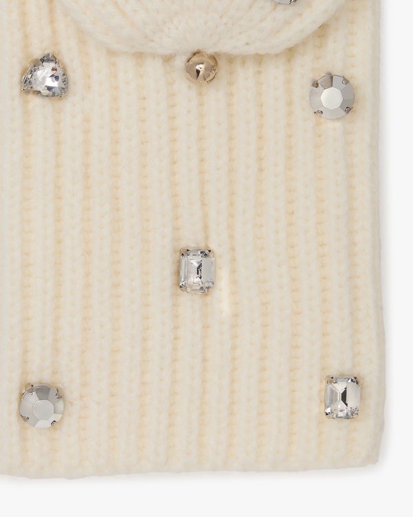 Kate Spade Embellished Pop Top Mitten