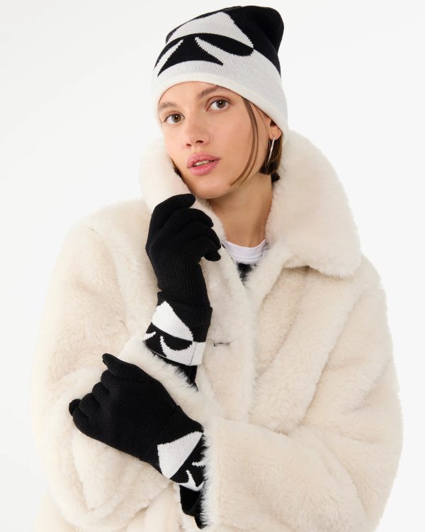 Kate Spade Oversized Spade Beanie and Glove Set