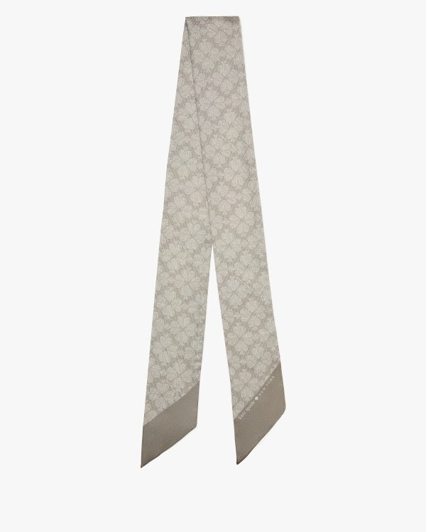Kate Spade Textured Spade Flower Skinny Scarf