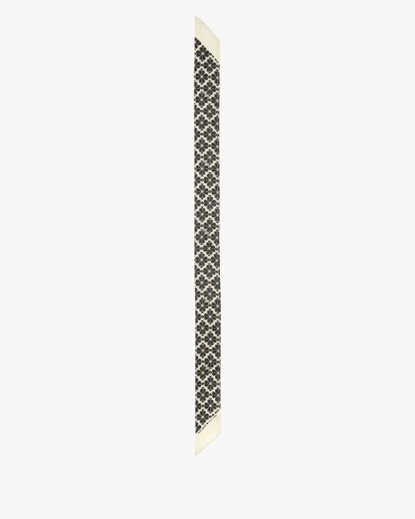 Kate Spade Textured Spade Flower Skinny Scarf