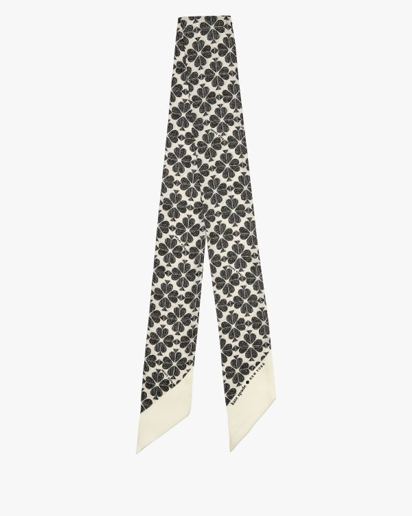 Kate Spade Textured Spade Flower Skinny Scarf