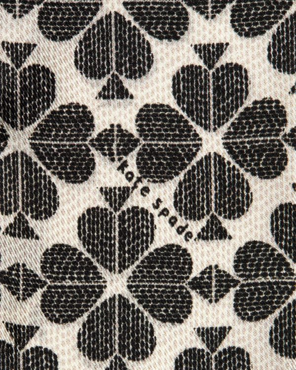 Kate Spade Textured Spade Flower Skinny Scarf