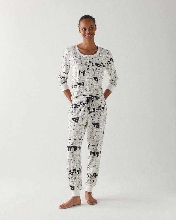 Kate Spade Peanuts Print Henley Set