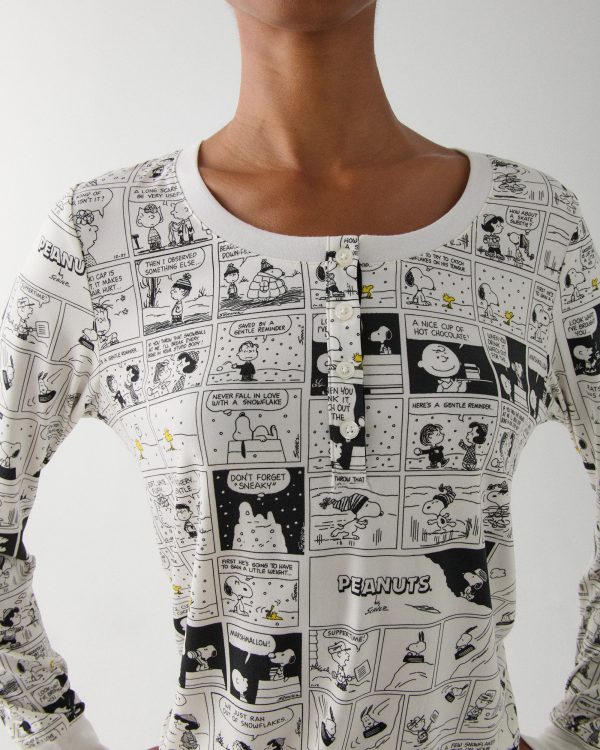 Kate Spade Peanuts Print Henley Set